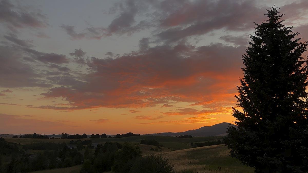 Moscow mountain sunrise